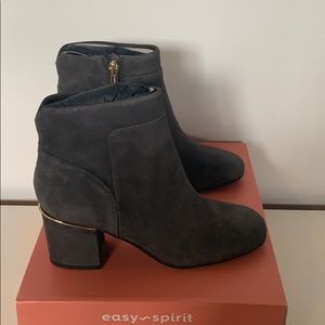 Easy spirit grey suede booties- size 6